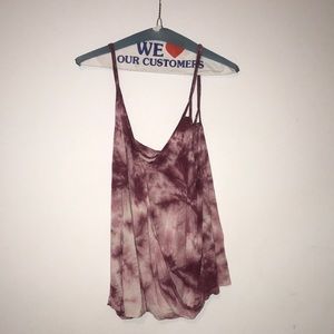 pink & white tie dyed shirt from “american eagle”